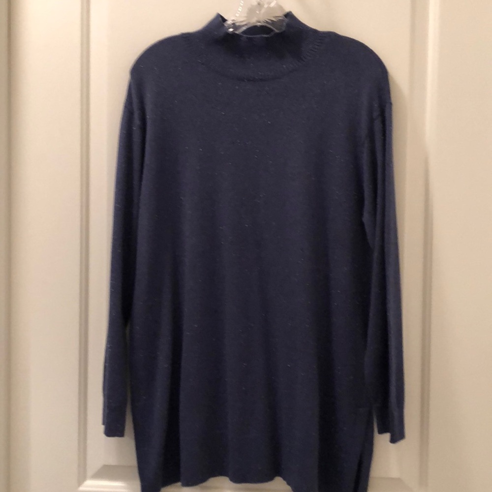 J.Jill Pretty Blue Speckled Sweater.
